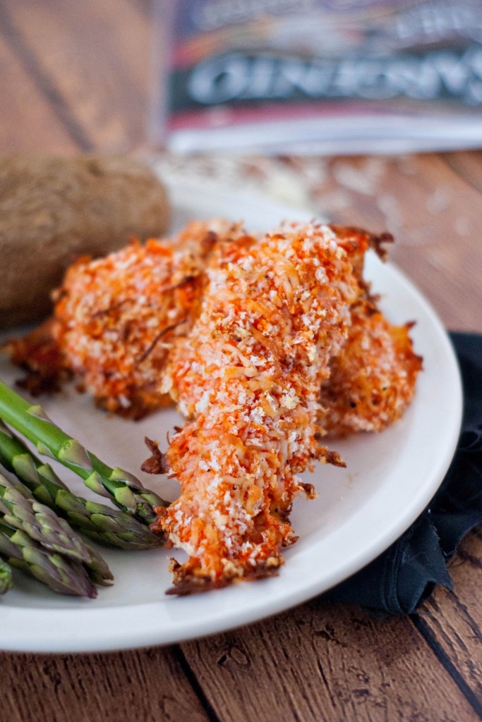 Cheesy Roasted Red Pepper Chicken Strips