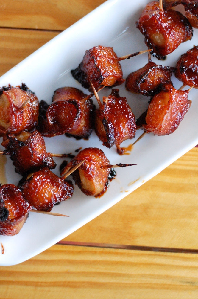 Bacon wrapped water chestnuts