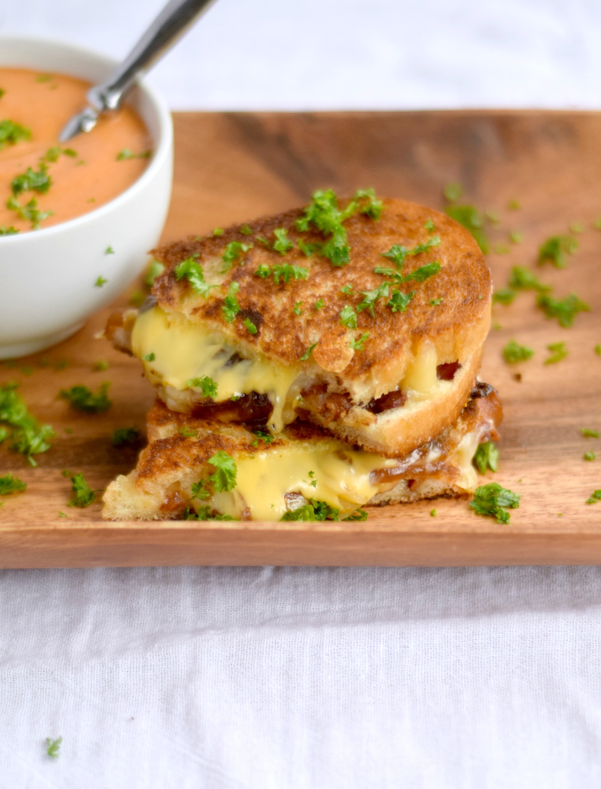 Smoked Gouda, Fontina, and American Grilled Cheese with Coco Loco
