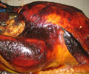 Apple Brined Bourbon Glazed Turkey