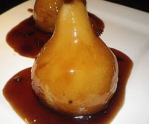 Apple Cider Poached Pears