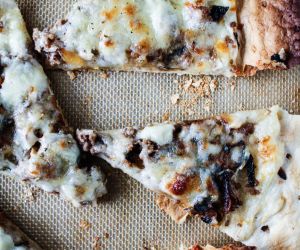 Swiss Mushroom Burger Pizza