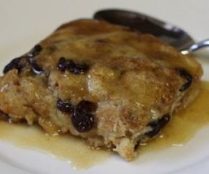 Mom's Bread Pudding with Caramel Sauce