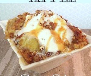 Caramel Apple Dump Cake with 4 ingredients!