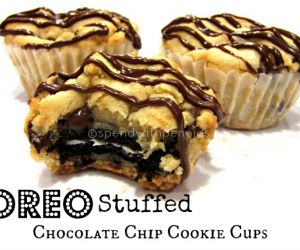 Oreo Stuffed Chocolate Chip Cookie Cups