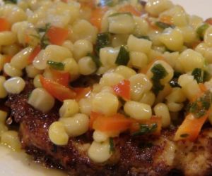 Crab Cakes with Corn Relish & Lemon Butter Sauce