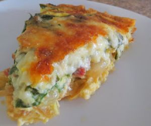 Caramelized Onion & Swiss Chard Quiche