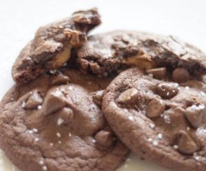 Salted Caramel Double Chocolate Cookies