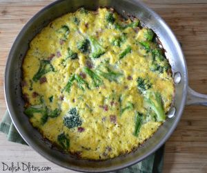 Ham & Broccoli Asiago Frittata