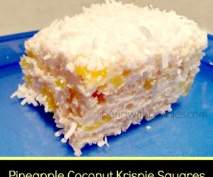 Pineapple Coconut Krispie Squares