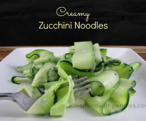 3 Minute Creamy Zucchini Noodles