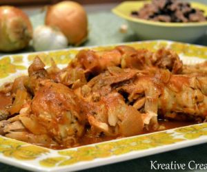 Slow Cooker:  Cuban Inspired Salsa Criolla Chicken