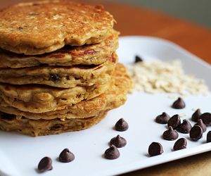 Chocolate Chip Oatmeal Cookie Pancakes