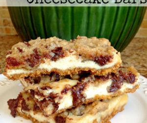 Chocolate Chip Cookie Dough Cheesecake Bars