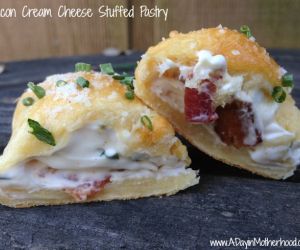 Bacon Cream Cheese Stuffed Pastry