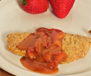 Baked Tilapia with Mustard Strawberry Sauce