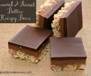 Caramel Peanut Butter Krispy Bars