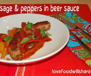 Sausage & Peppers in a Beer Sauce