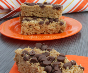 Chocolate Peanut Butter Granola Bars