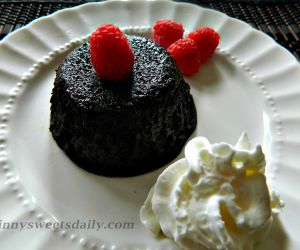 Flourless Low Fat Chocolate Molten Cake