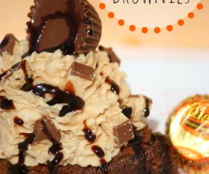 Mile High Reeses Cup Brownies