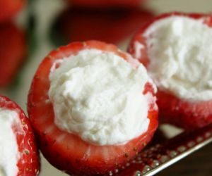 Homemade Whipped Cream Stuffed Berries