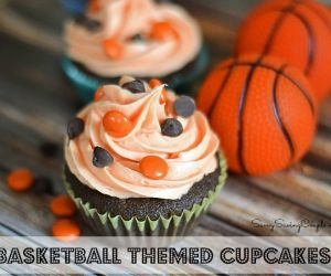 Basketball Themed Gluten Free Chocolate Cupcakes 