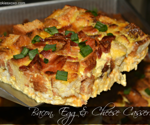 Overnight Bacon Egg Cheese Casserole