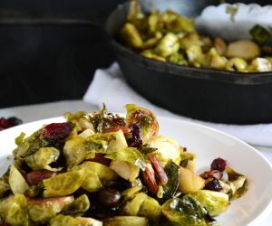 Cranberry Almond Roasted Brussels Sprouts Antipasto Salad