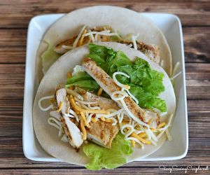 Make Ahead:  Grilled Chicken Lettuce: Cheese & Honey Mustard Wraps