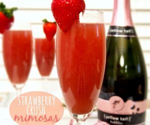 Strawberry Crush Mimosas