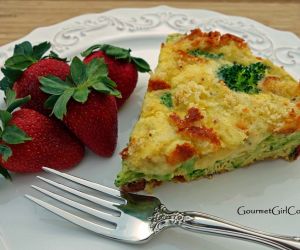 Low Carb: Grain Free:  Sausage Broccoli Biscuit Frittata