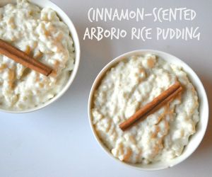 Gluten Free:  Vanilla Cinnamon Scented Arborio Rice Pudding