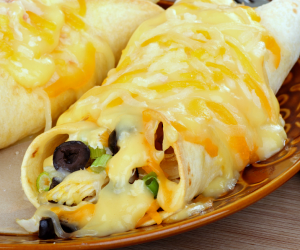 Green Chili Lime Chicken Enchiladas