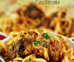 Baked Spaghetti Meatball Casserole