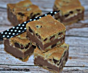 Fudge & Toffee Filled Chocolate Chip Bars