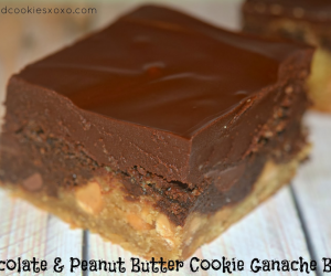 Chocolate & Peanut Butter Cookie Ganache Bars