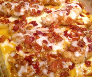 Smothered Chicken Cheesy Potato Casserole