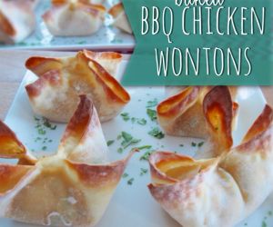 Baked BBQ Chicken Wontons