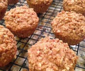 Applesauce Cinnamon Oat Muffins