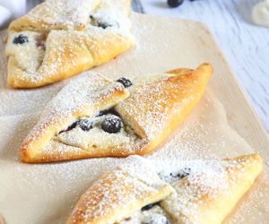 Blueberry Honey Cream Croissants