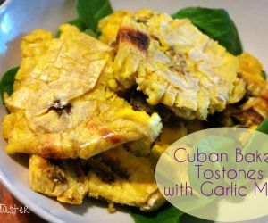 Cuban Baked Tostones with Garlic Mojo