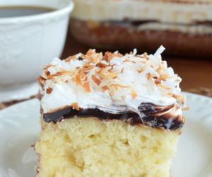 Coconut Fudge Poke Cake