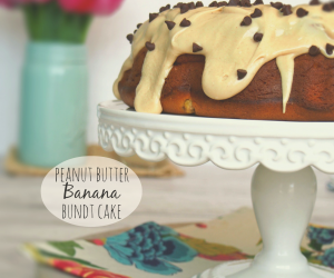 Peanut Butter Banana Bundt Cake