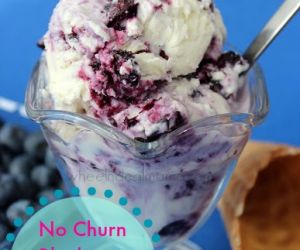 No Churn Blueberry Cheesecake Ice Cream