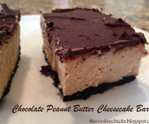 Chocolate Peanut Butter Cheesecake Bars