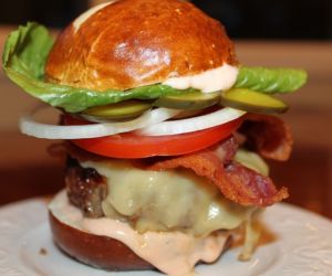 Irish Onion Bacon Slider Burger