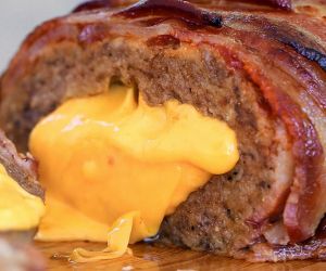 Bacon Double Cheeseburger Stuffed Meatloaf