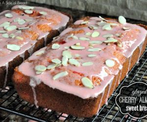 Glazed Cherry Almond Sweet Bread