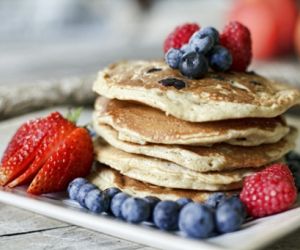 Honey Oat & Blueberry Pancakes